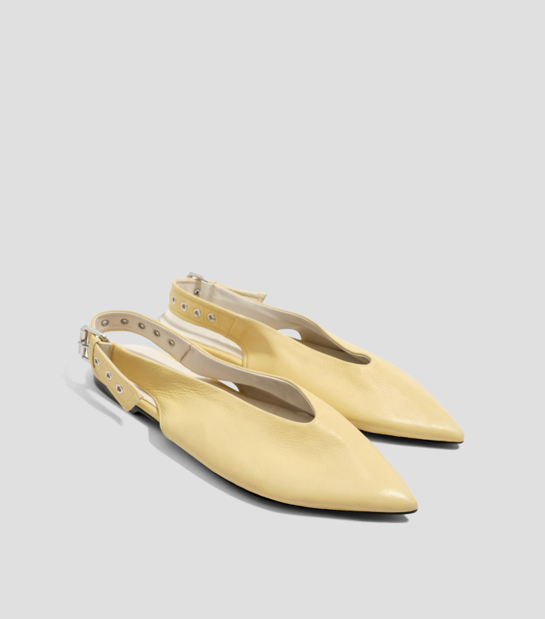 Flats destalonado piel Mujer